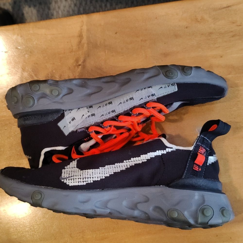 Nike React Ispa Runner Black With Gray And Orange… - image 7